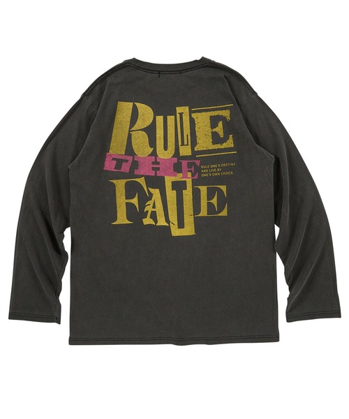 RULE THE FATE(ルールザフェイト)の「RTF ANARCHIC LONG SLEEVE TEE/アナ―キックロングスリーブティー(Tシャツ/カットソー・メンズ・ベージュ/ブラック・1/2)」の6枚目の写真