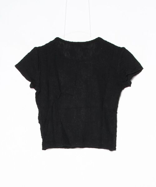 LYEON（リヨン）の「フラワーシアーショートトップス（Tシャツ/カットソー・レディース・オフホワイト/ブラック・FREE）」の17枚目の写真