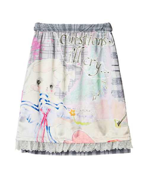 セール】YB x Motka Double-Layer Lace Skirt(Reversible)（スカート