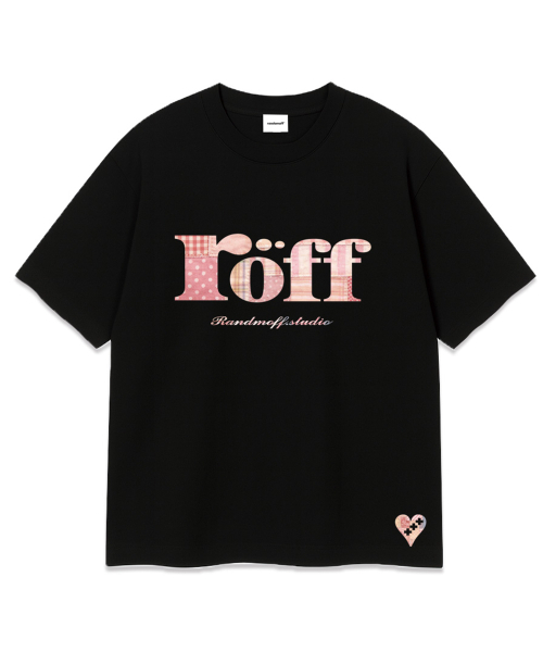 RANDOMOFF(ランダムオフ)の「ROEFF TYPE PLAY PINK PATCH T-SHIRT (3color)(Tシャツ/カットソー・レディース・ホワイト/ライトグレー/ブラック・SMALL/MEDIUM/LARGE/X-LARGE)」の4枚目の写真