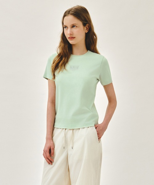 MARITHE + FRANCOIS GIRBAUD(マリテフランソワジルボー)の「W SMALL CLASSIC LOGO TEE(Tシャツ/カットソー・レディース・ホワイト/ライトグリーン/ブラック・SMALL/MEDIUM)」の4枚目の写真