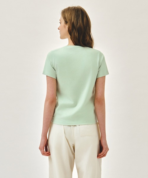 MARITHE + FRANCOIS GIRBAUD(マリテフランソワジルボー)の「W SMALL CLASSIC LOGO TEE(Tシャツ/カットソー・レディース・ホワイト/ライトグリーン/ブラック・SMALL/MEDIUM)」の5枚目の写真