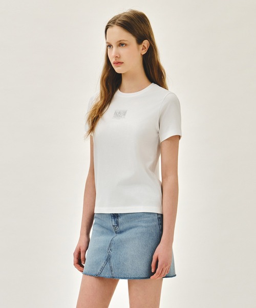 MARITHE + FRANCOIS GIRBAUD(マリテフランソワジルボー)の「W SMALL CLASSIC LOGO TEE(Tシャツ/カットソー・レディース・ホワイト/ライトグリーン/ブラック・SMALL/MEDIUM)」の13枚目の写真