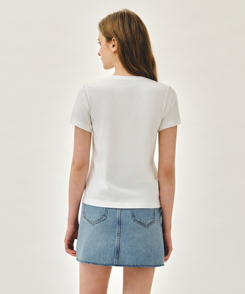 MARITHE + FRANCOIS GIRBAUD(マリテフランソワジルボー)の「W SMALL CLASSIC LOGO TEE(Tシャツ/カットソー・レディース・ホワイト/ライトグリーン/ブラック・SMALL/MEDIUM)」の14枚目の写真