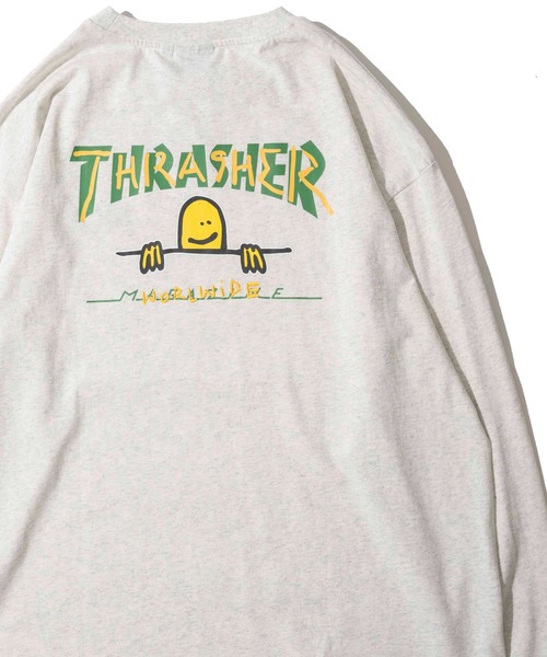 THRASHER(スラッシャー)の「【THRASHER / スラッシャー】マークゴンザレスアート ワンポイント刺繍 クルーネックロンT(Tシャツ/カットソー・メンズ・ホワイト/アッシュグレー/ブラック・LARGE/MEDIUM/X-LARGE)」の3枚目の写真