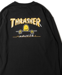 【THRASHER / スラッシャー】マークゴンザレスアート ワンポイント刺繍 クルーネックロンT