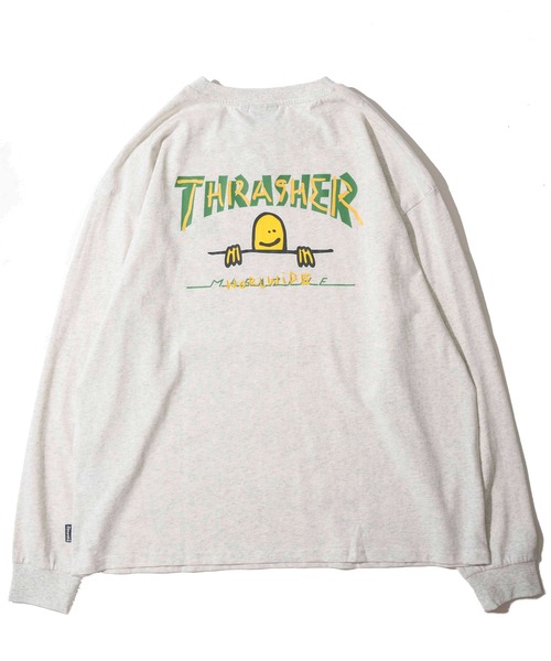 THRASHER(スラッシャー)の「【THRASHER / スラッシャー】マークゴンザレスアート ワンポイント刺繍 クルーネックロンT(Tシャツ/カットソー・メンズ・ホワイト/アッシュグレー/ブラック・LARGE/MEDIUM/X-LARGE)」の12枚目の写真
