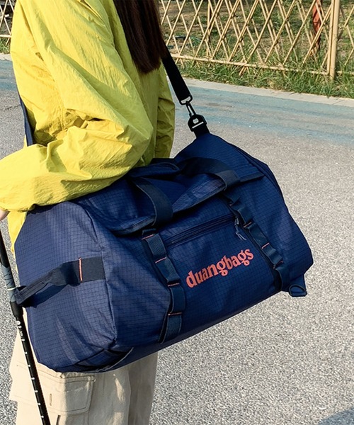 WESTBOY(ウエストボーイ)の「Y2K ユニセックス リップストップ ボストンバッグ WO26W2BG16(ボストンバッグ・メンズ・ネイビー/グレー・FREE)」の8枚目の写真