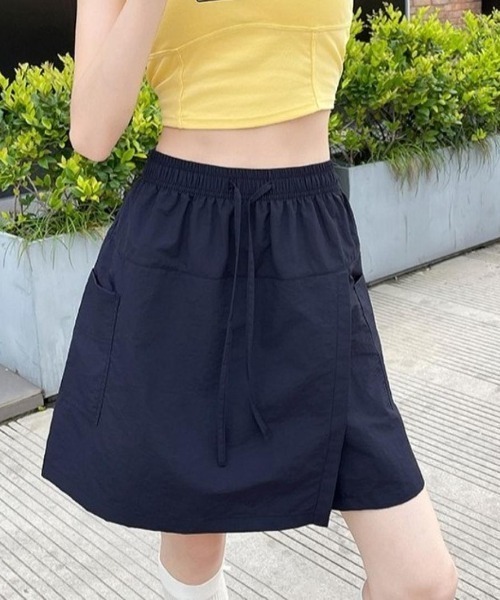 maison de LATIR(メゾンドラティール)の「ラップデザインで女性らしく。動きやすさと快適さを兼ね備えたショートパンツ(その他パンツ・レディース・ネイビー/ライトグレー/パープル/ホワイト/イエロー・FREE)」の4枚目の写真