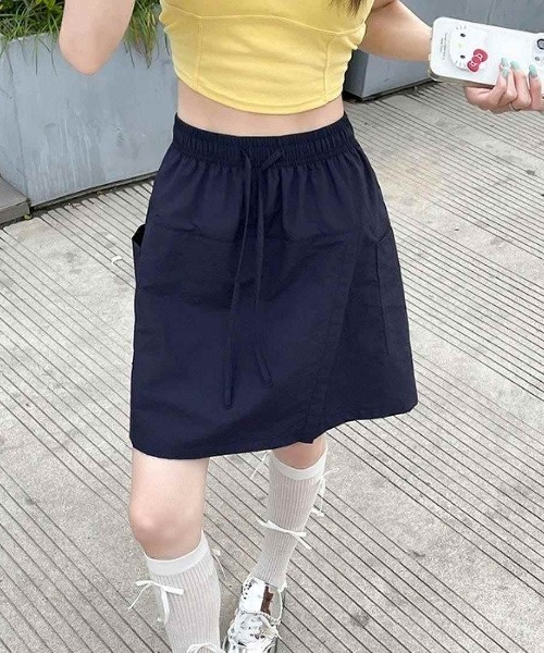 maison de LATIR(メゾンドラティール)の「ラップデザインで女性らしく。動きやすさと快適さを兼ね備えたショートパンツ(その他パンツ・レディース・ネイビー/ライトグレー/パープル/ホワイト/イエロー・FREE)」の6枚目の写真