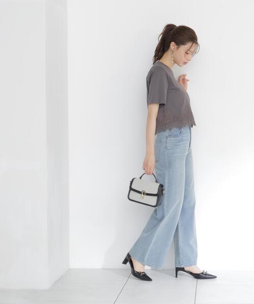 PROPORTION BODY DRESSING(プロポーションボディドレッシング)の「レーストリムカットソー / 1216260800(Tシャツ/カットソー・レディース・ブラウン/ホワイト/ダークグレー・FREE)」の9枚目の写真
