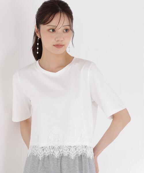 PROPORTION BODY DRESSING(プロポーションボディドレッシング)の「レーストリムカットソー / 1216260800(Tシャツ/カットソー・レディース・ブラウン/ホワイト/ダークグレー・FREE)」の14枚目の写真