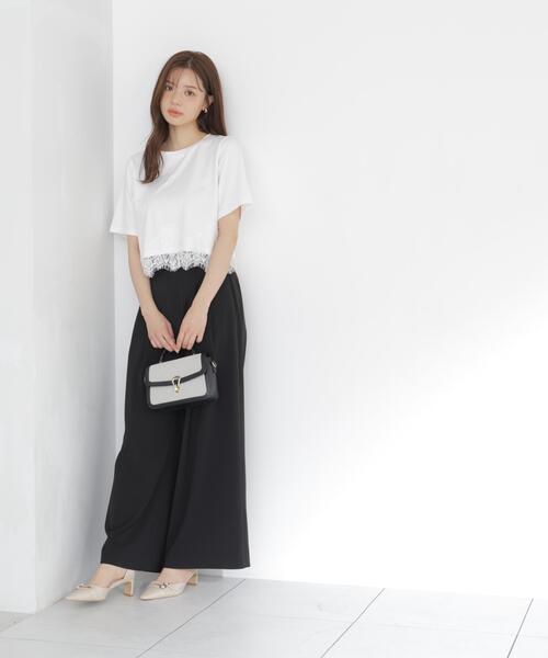 PROPORTION BODY DRESSING(プロポーションボディドレッシング)の「レーストリムカットソー / 1216260800(Tシャツ/カットソー・レディース・ブラウン/ホワイト/ダークグレー・FREE)」の18枚目の写真