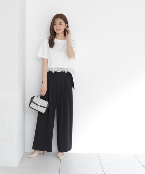 PROPORTION BODY DRESSING(プロポーションボディドレッシング)の「レーストリムカットソー / 1216260800(Tシャツ/カットソー・レディース・ブラウン/ホワイト/ダークグレー・FREE)」の19枚目の写真