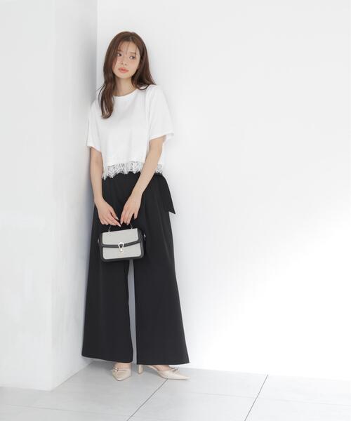 PROPORTION BODY DRESSING(プロポーションボディドレッシング)の「レーストリムカットソー / 1216260800(Tシャツ/カットソー・レディース・ブラウン/ホワイト/ダークグレー・FREE)」の20枚目の写真