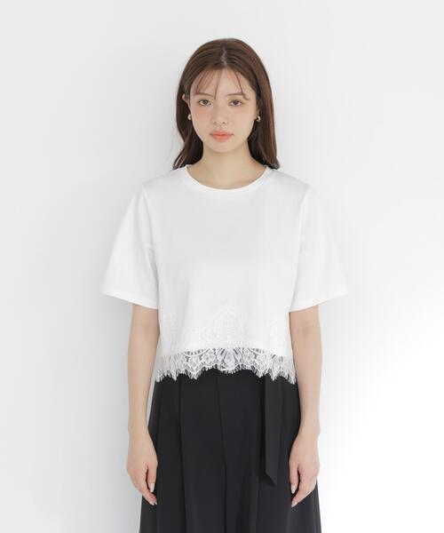 PROPORTION BODY DRESSING(プロポーションボディドレッシング)の「レーストリムカットソー / 1216260800(Tシャツ/カットソー・レディース・ブラウン/ホワイト/ダークグレー・FREE)」の21枚目の写真