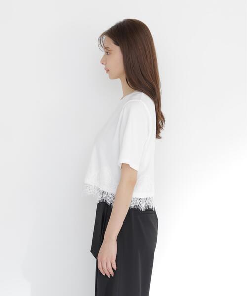 PROPORTION BODY DRESSING(プロポーションボディドレッシング)の「レーストリムカットソー / 1216260800(Tシャツ/カットソー・レディース・ブラウン/ホワイト/ダークグレー・FREE)」の22枚目の写真