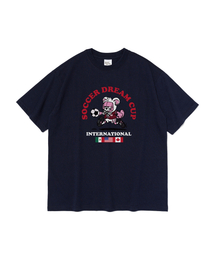[ナインティミニット x ベルニ] ドリームカップ半袖Tシャツ (ネイビー)