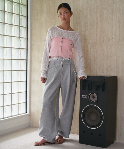 Tuck sweat pants／タックスウェットパンツ 裾ドロスト仕様