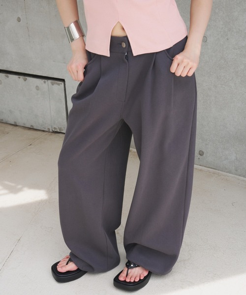 Tuck sweat pants／タックスウェットパンツ 裾ドロスト仕様