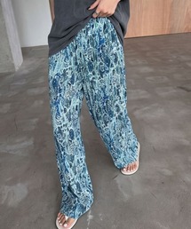 プリーツ」に該当するパンツ（ブルー・ネイビー/青色系）ファッション