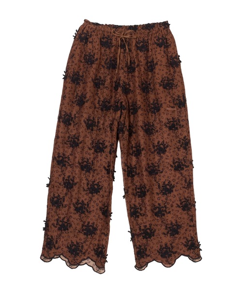 crinkle crinkle crinkle（クリンクルクリンクルクリンクル）の「【crinkle crinkle crinkle】3D embroidery leopard easy pants/3Dエンブロイダリーレオパードイージーパンツ（その他パンツ・レディース・ブラウン・FREE）」の16枚目の写真