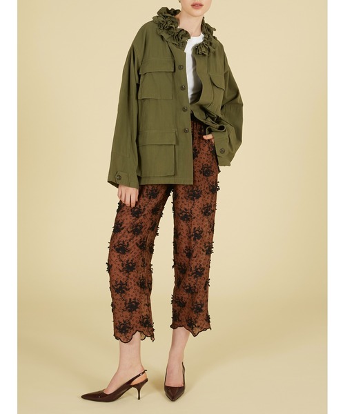 crinkle crinkle crinkle（クリンクルクリンクルクリンクル）の「【crinkle crinkle crinkle】3D embroidery leopard easy pants/3Dエンブロイダリーレオパードイージーパンツ（その他パンツ・レディース・ブラウン・FREE）」の9枚目の写真