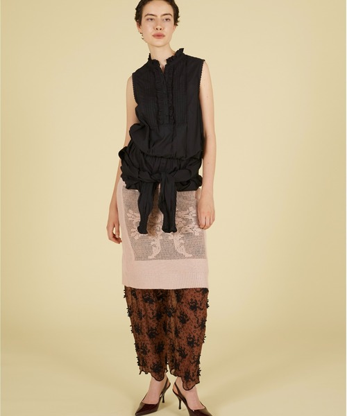 crinkle crinkle crinkle（クリンクルクリンクルクリンクル）の「【crinkle crinkle crinkle】3D embroidery leopard easy pants/3Dエンブロイダリーレオパードイージーパンツ（その他パンツ・レディース・ブラウン・FREE）」の3枚目の写真