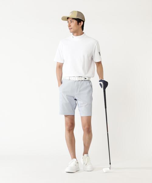 PEARLY GATES(パーリーゲイツ)の「【PEARLY GATES】ストライプPeストレッチサッカーショートパンツ(その他パンツ・メンズ・ブルー系その他・SMALL/MEDIUM/LARGE/X-LARGE)」の2枚目の写真