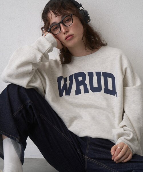 CIAOPANIC TYPY(チャオパニックティピー)の「【WEB限定】WRUD.ビッグシルエット裏起毛ロゴスウェット(スウェット・レディース・グレー/ブラック/ブラウン・MEDIUM/LARGE)」の1枚目の写真