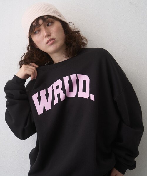 CIAOPANIC TYPY(チャオパニックティピー)の「【WEB限定】WRUD.ビッグシルエット裏起毛ロゴスウェット(スウェット・レディース・グレー/ブラック/ブラウン・MEDIUM/LARGE)」の2枚目の写真