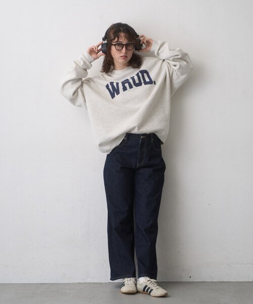 CIAOPANIC TYPY(チャオパニックティピー)の「【WEB限定】WRUD.ビッグシルエット裏起毛ロゴスウェット(スウェット・レディース・グレー/ブラック/ブラウン・MEDIUM/LARGE)」の4枚目の写真