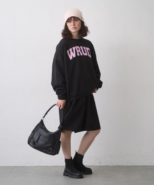 CIAOPANIC TYPY(チャオパニックティピー)の「【WEB限定】WRUD.ビッグシルエット裏起毛ロゴスウェット(スウェット・レディース・グレー/ブラック/ブラウン・MEDIUM/LARGE)」の5枚目の写真
