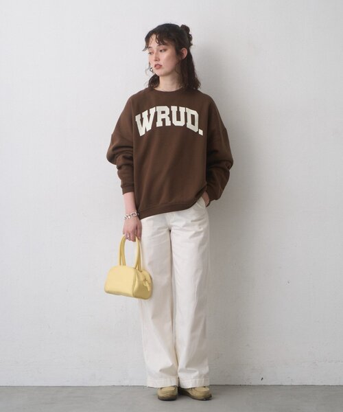 CIAOPANIC TYPY(チャオパニックティピー)の「【WEB限定】WRUD.ビッグシルエット裏起毛ロゴスウェット(スウェット・レディース・グレー/ブラック/ブラウン・MEDIUM/LARGE)」の6枚目の写真