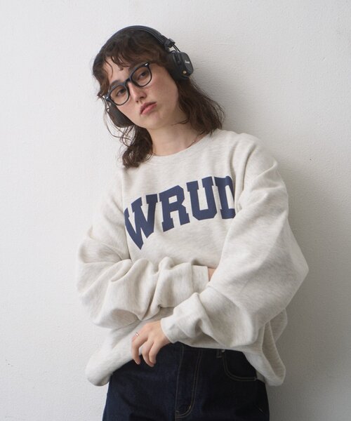 CIAOPANIC TYPY(チャオパニックティピー)の「【WEB限定】WRUD.ビッグシルエット裏起毛ロゴスウェット(スウェット・レディース・グレー/ブラック/ブラウン・MEDIUM/LARGE)」の7枚目の写真