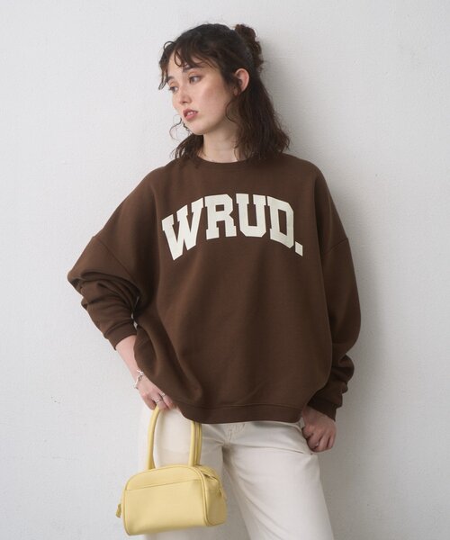 CIAOPANIC TYPY(チャオパニックティピー)の「【WEB限定】WRUD.ビッグシルエット裏起毛ロゴスウェット(スウェット・レディース・グレー/ブラック/ブラウン・MEDIUM/LARGE)」の19枚目の写真