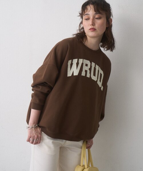 CIAOPANIC TYPY(チャオパニックティピー)の「【WEB限定】WRUD.ビッグシルエット裏起毛ロゴスウェット(スウェット・レディース・グレー/ブラック/ブラウン・MEDIUM/LARGE)」の21枚目の写真