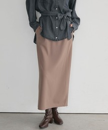 カットジョーゼットサイドZIPスカート