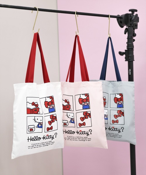 WILLSELECTION(ウィルセレクション)の「WILLSELECTION×HELLO KITTY トートバッグ(トートバッグ・レディース・オフホワイト/ピンク/ブルー・FREE)」の6枚目の写真