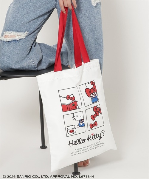 WILLSELECTION(ウィルセレクション)の「WILLSELECTION×HELLO KITTY トートバッグ(トートバッグ・レディース・オフホワイト/ピンク/ブルー・FREE)」の10枚目の写真