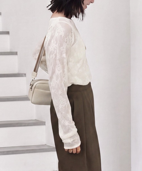 SELECT LEVERY（セレクトリベリー）の「ウェーブレースプルオーバー（Tシャツ/カットソー・レディース・ブラック/キナリ・FREE）」の8枚目の写真
