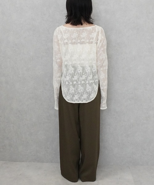 SELECT LEVERY（セレクトリベリー）の「ウェーブレースプルオーバー（Tシャツ/カットソー・レディース・ブラック/キナリ・FREE）」の18枚目の写真