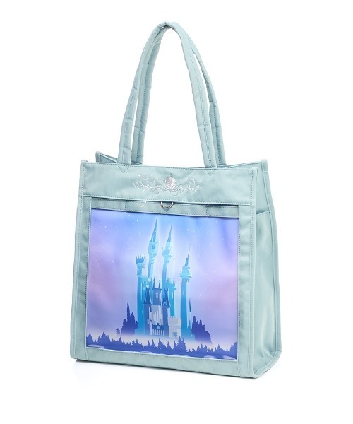 Disney(ディズニー)の「プリント推し活バッグ(選べるキャラクター)【ディズニー】(トートバッグ・レディース・ライトブルー/イエロー/ライトパープル/ブラック/エメラルドブルー/エメラルド・-)」の1枚目の写真