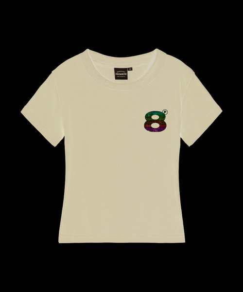 PRIMATE(プライメイト)の「RAINBOW BALL レディース スリムフィット 半袖Tシャツ 4 COLORS(Tシャツ/カットソー・レディース・ブラック/ホワイト/チャコール/クリーム・LARGE/MEDIUM/SMALL)」の3枚目の写真