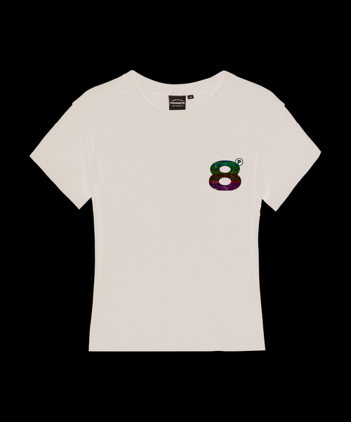 PRIMATE(プライメイト)の「RAINBOW BALL レディース スリムフィット 半袖Tシャツ 4 COLORS(Tシャツ/カットソー・レディース・ブラック/ホワイト/チャコール/クリーム・LARGE/MEDIUM/SMALL)」の2枚目の写真