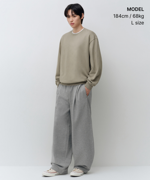 MUSINSA STANDARD（ムシンサスタンダード）の「オーバーサイズスウェットシャツ[ピスタチオ]（スウェット・メンズ・その他・3XL/2XL/LARGE/X-LARGE/SMALL/MEDIUM）」の2枚目の写真