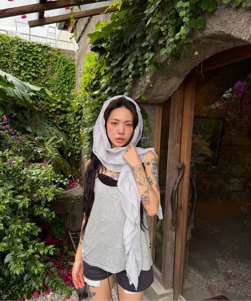 THE MYSTERIOUS HOTEL（ザミステリアスホテル）の「H LOOSE SLEEVELESS [GREY]（Tシャツ/カットソー・レディース・その他・FREE）」の7枚目の写真