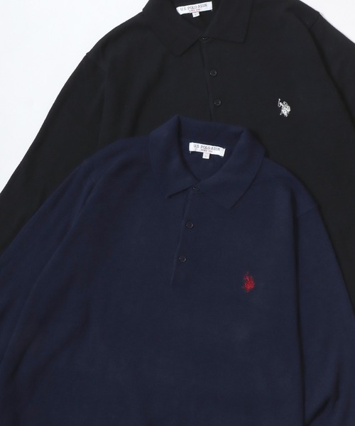 U.S. POLO ASSN.(ユーエスポロアッスン)の「U.S. POLO ASSN./ユーエスポロアッスン ウール混 ハイゲージニット ロゴ ワンポイント刺繍 ポロ セーター/レディース メンズ(ニット/セーター・メンズ・ブラック/ネイビー/グレー/アイボリー/モカ・LL/M/L)」の5枚目の写真