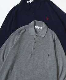 U.S. POLO ASSN./ユーエスポロアッスン ウール混 ハイゲージニット ロゴ ワンポイント刺繍 ポロ セーター/レディース メンズ