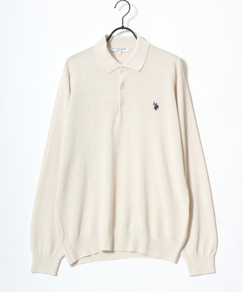 U.S. POLO ASSN.(ユーエスポロアッスン)の「U.S. POLO ASSN./ユーエスポロアッスン ウール混 ハイゲージニット ロゴ ワンポイント刺繍 ポロ セーター/レディース メンズ(ニット/セーター・メンズ・ブラック/ネイビー/グレー/アイボリー/モカ・LL/M/L)」の21枚目の写真
